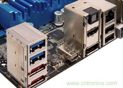 在高檔、新穎的主板，已經(jīng)開(kāi)始搭載Thunderbolt高速傳輸接口