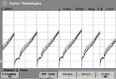 這些波形代表電弧發(fā)生時(shí)圖1所示電路的輸出電壓