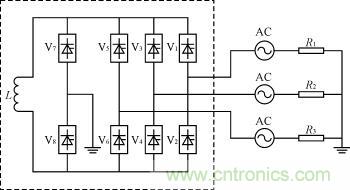 三相接地系統(tǒng)固態(tài)短路限流器主電路拓?fù)? width=
