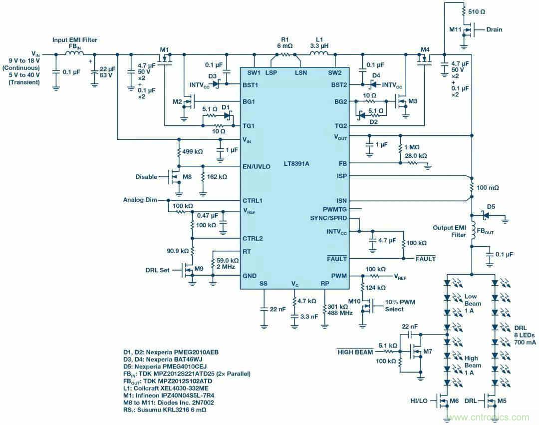 一顆芯驅(qū)動(dòng)整個(gè)車(chē)前燈組，這個(gè)控制器是怎么做到滴？
