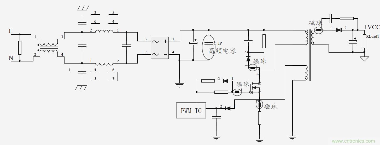 如何改善開關(guān)電源電路的EMI特性？