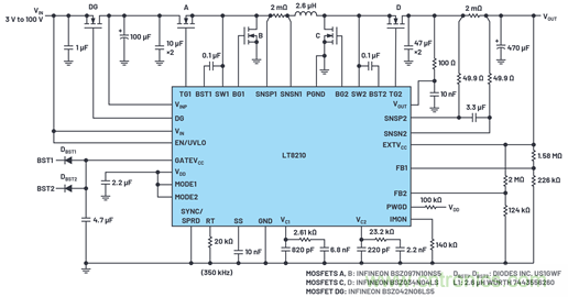 為汽車電子系統(tǒng)提供供電和保護(hù)，無開關(guān)噪聲，效率高達(dá)99.9%