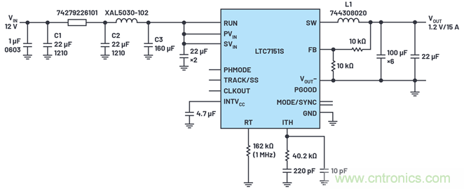 使用高效率、高頻率、低EMI DC/DC轉(zhuǎn)換器降低對(duì)陶瓷電容的電源要求