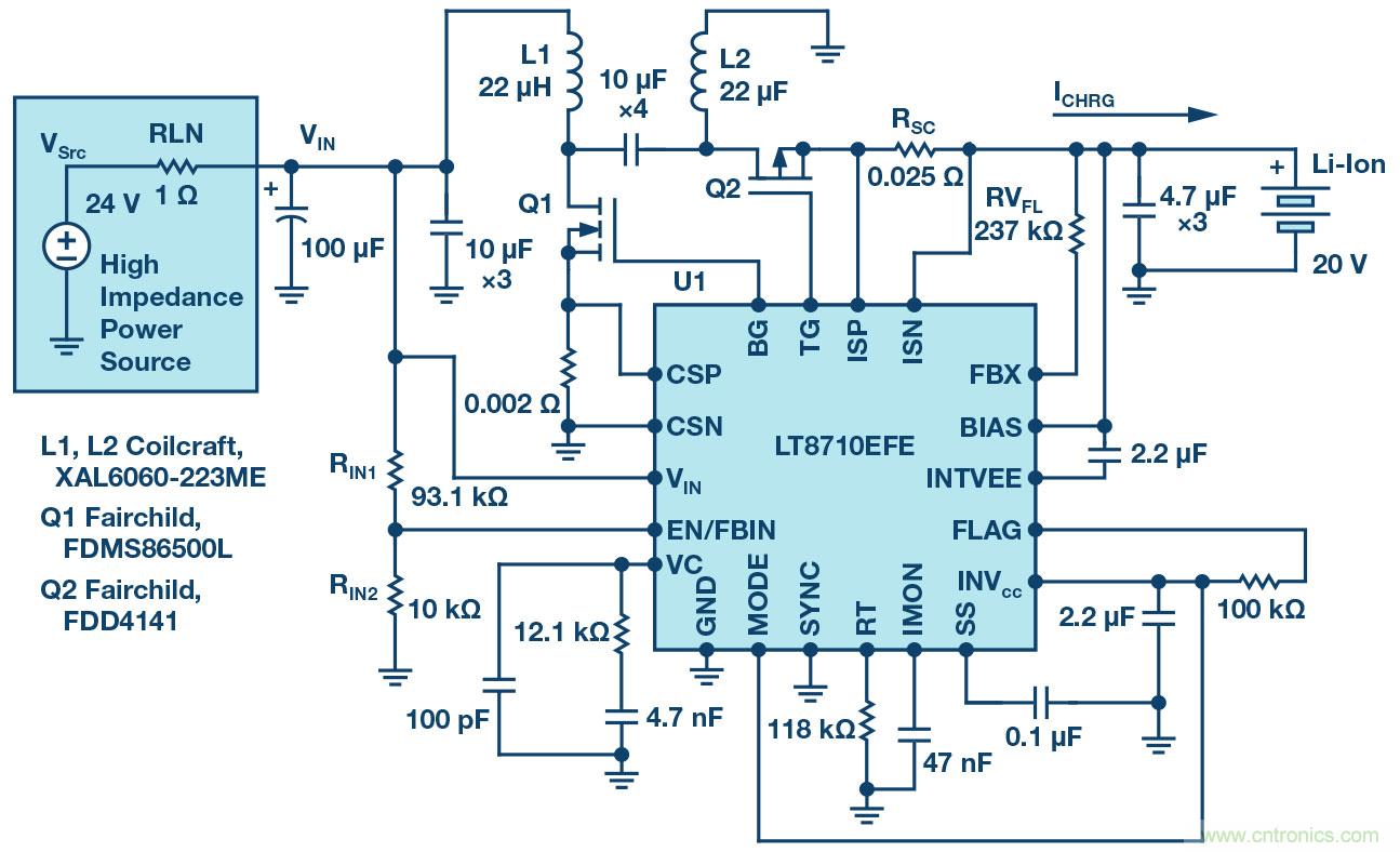 LT8710多功能 DC/DC控制器解決了高阻抗、超長工業(yè)電源線的電壓降問題