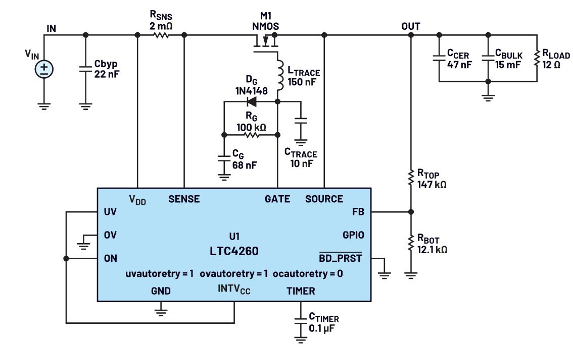 我的熱插拔控制器電路為何會振蕩？